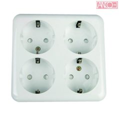 ANCO Austin four grounding socket, white