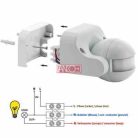ANCO Mozgásérzékelő függőlegesen állítható 180°, fehér,  max. 12 m, 10 sek - 12 min, 230 V~, 50 Hz, 1200 W (300 VA), IP44