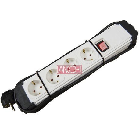 ANCO Table socket 4 way with switch, 2m