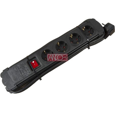 ANCO Table socket 4 way with switch, 2m