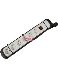 ANCO Table socket 6 way with switch, 2m