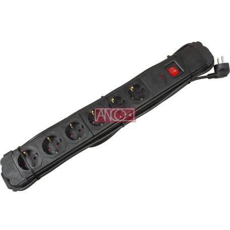 ANCO Table socket 6 way with switch, 2m
