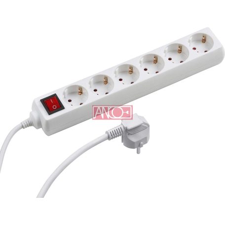ANCO Table socket 6way with switch, 3m