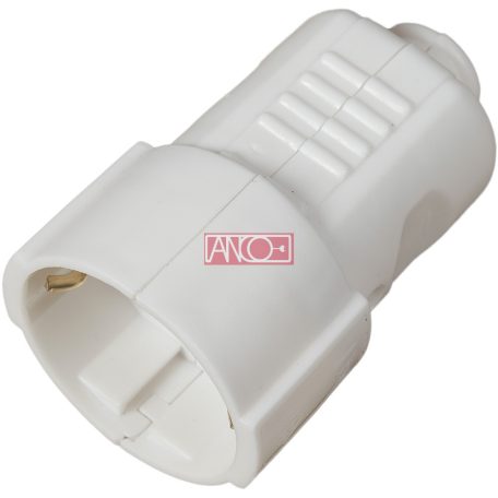ANCO Grounding PVC socket, white