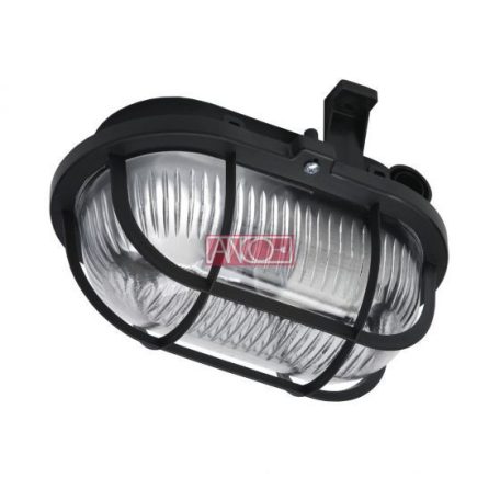 ANCO Oval bulkhead plastic, black