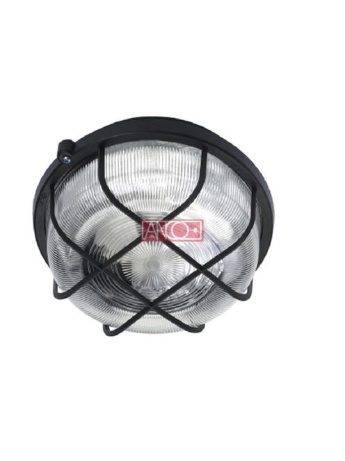 ANCO Plastic round lamp, black, 100W