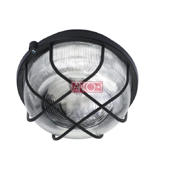 ANCO Plastic round lamp, black, 100W