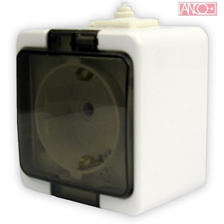 ANCO Junior single grounding socket, IP44