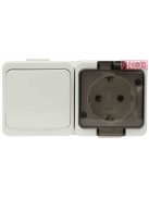 ANCO Junior horizontal switch + socket, IP44