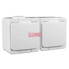 ANCO Junior grounding double socket, IP44