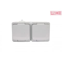 ANCO Junior grounding double socket, IP44