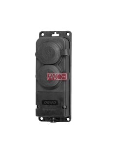 ANCO 2 extension sockets, rubber, IP44