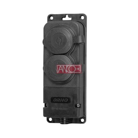ANCO 2 extension sockets, rubber, IP44