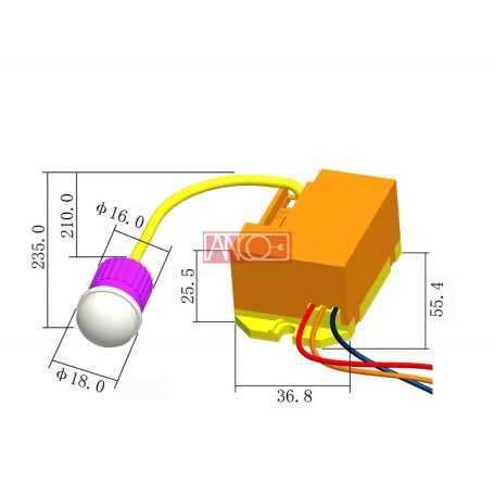 ANCO Mini IR motion detector 120°/360°