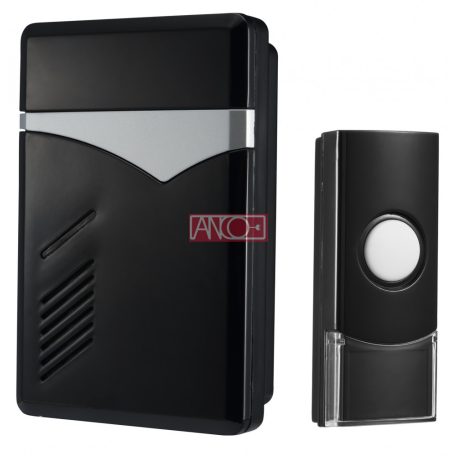 ANCO Wireless doorbell, 80m, black