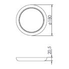 SMALUX CD0180-AM-TW-DP, 12W, előre beállítható WW/NW/CW, szivárványszínű, LED mennyezeti lámpa