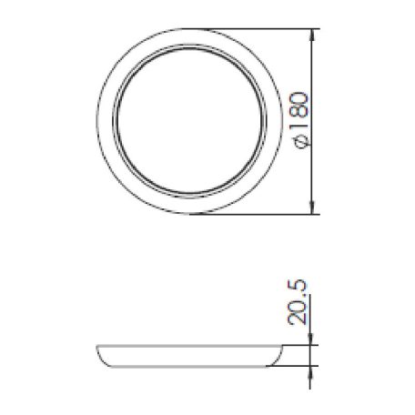 SMALUX CD0180-AM-TW-DP, 12W, előre beállítható WW/NW/CW, szivárványszínű, LED mennyezeti lámpa