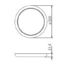 SMALUX CD0220-AM-TW-DP, 18W, előre beállítható WW/NW/CW, szivárványszínű, LED mennyezeti lámpa