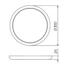 SMALUX CD0300-AM-TW-DP, 25W, Előre beállítható WW/NW/CW, szivárvány, LED mennyezeti lámpa