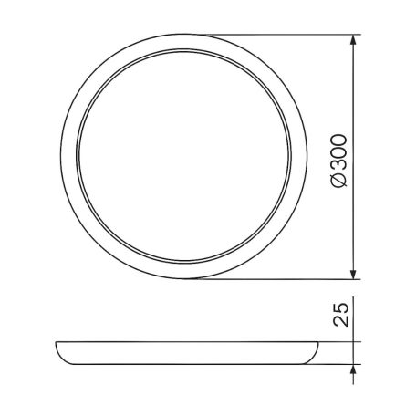 SMALUX CD0300-AM-TW-DP, 25W, Előre beállítható WW/NW/CW, szivárvány, LED mennyezeti lámpa
