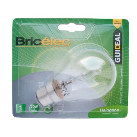  LANDLITE Bricélec Halogen, B22, 70W, A55, 1251lm, 2900K, "bayonet" socket lamp base bulb (HSL-A55-70W)