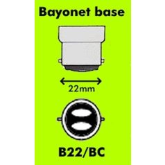    LANDLITE Bricélec Halogen lamp, B22, 40W, A55, 599lm, 2900K, "bayonet" socket lamp base bulb (HSL-A55-40W)