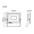 OSRAM LP FL 20W 865 SF BL (GL24100554955). 6500K. black. 2500lm. LED Floodlight