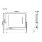 OSRAM LP FL 100W 830 SF BL (GL24100556555). 3000K. black. 11500lm. LED Floodlight