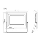 OSRAM LP FL 150W 830 SF BL (GL24100557155). 3000K. black. 17250lm. LED Floodlight