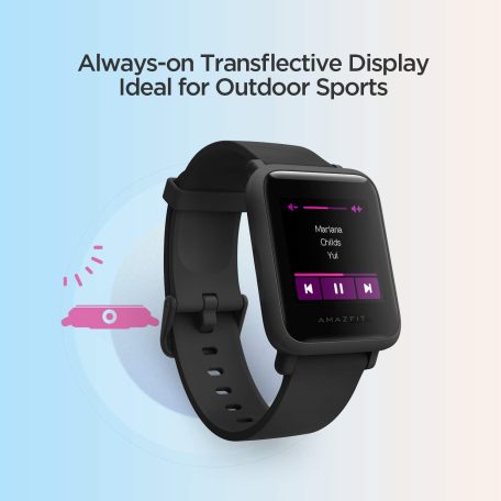 Amazfit Bip S Lite Charcoal Black (szénfekete)  A1823, Okosóra, Smartwatch, Zepp, Huami, Okos Óra, Smart Watch, Fitness, Fitnesz, Egészség, Sport