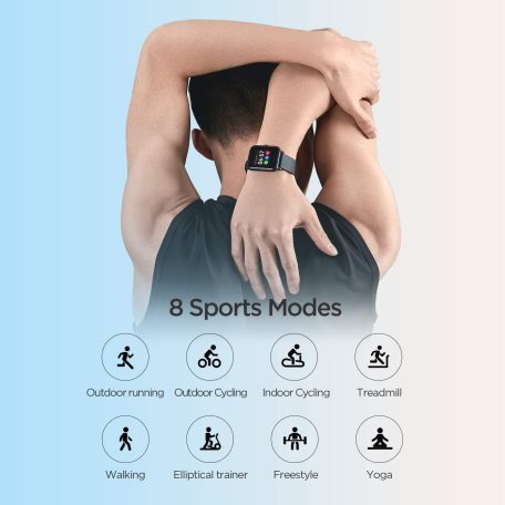 Amazfit Bip S Lite Charcoal Black (szénfekete)  A1823, Okosóra, Smartwatch, Zepp, Huami, Okos Óra, Smart Watch, Fitness, Fitnesz, Egészség, Sport