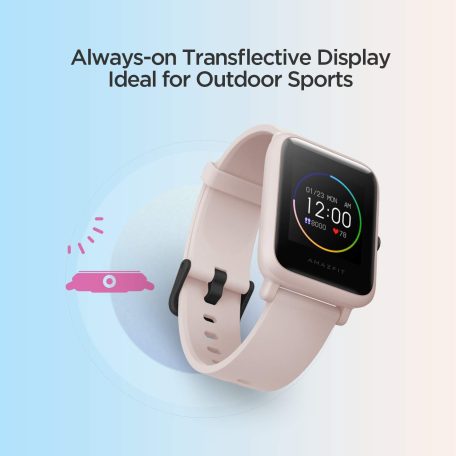 Amazfit Bip S Lite Pink A1823, Okosóra, Smartwatch, Zepp, Huami, Okos Óra, Smart Watch, Fitness, Fitnesz, Egészség, Sport