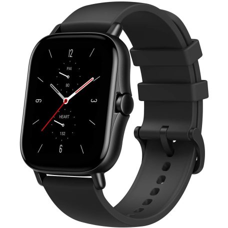 Amazfit GTS 2, Space Black (New Version) (Fekete), A1969, Okosóra, Smartwatch, Zepp, Huami, Okos Óra, Smart Watch, Fitness, Fitnesz, Egészség, Sport