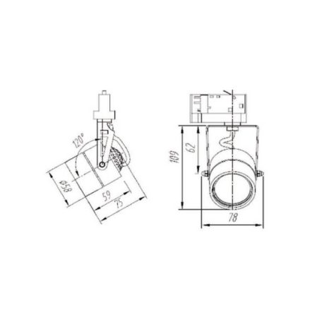 DF-4111, Max 50W, incl. adapter,  white, 3-phase Track Light