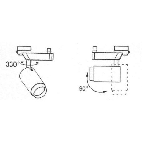 DF-3113, 50W, 3000K, incl. adapter, white, LED 3-phase Track Light 