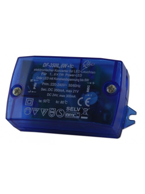 SLT6-350IL (DF-350IL), Constant Voltage & Constant Current LED Power Supply, 6W, 350mA/24V