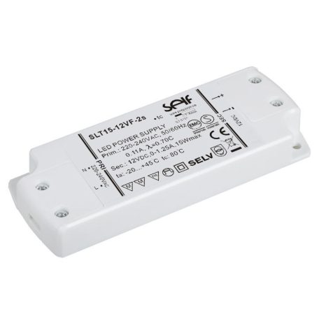 SLT15-12VF-2S,Constant Voltage LED Power Supply, 15W, 12V
