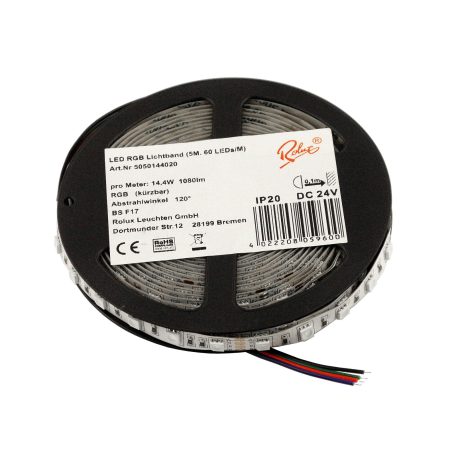 RGB LED Strip 14,4W/m,60SMD/m,24V,IP20